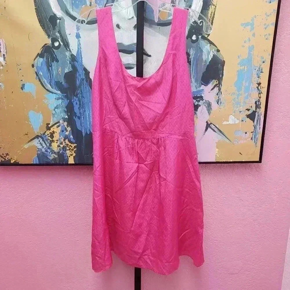 New with Tags Vineyard Vines Dobby Pink Dress Sz 6 - Picture 1 of 5